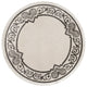 8" Round Cream Ornate Border Indoor Outdoor Area Rug