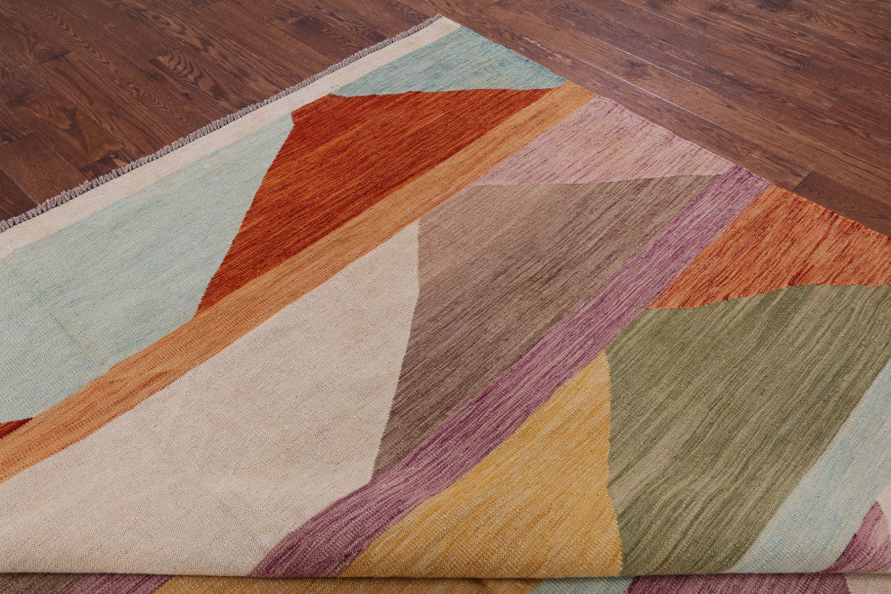 Kilim Flat Weave Wool On Wool Rug 9' 4" X 12' 0" - Q12601