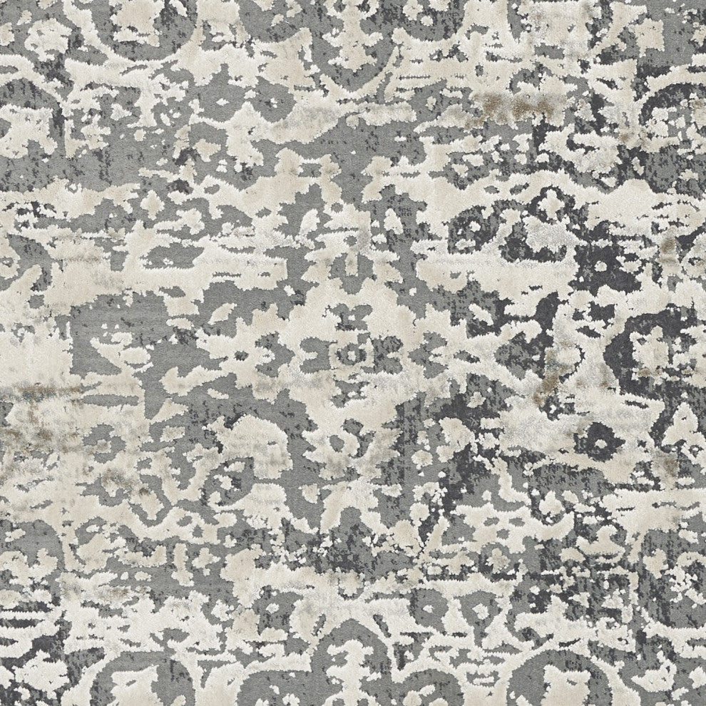 HomeRoots 5' x 7' Polyester Ivory Area Rug