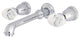 Kingston Brass Two-Handle Wall Mount Tub Faucet, Polished Chrome