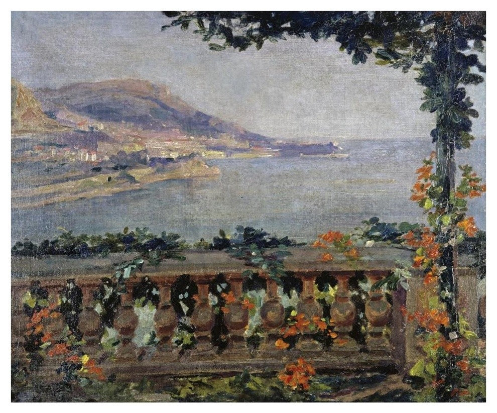 "Monaco: Vue sur la Mer" Digital Paper Print by Gugliemo Ciardi, 38"x32"