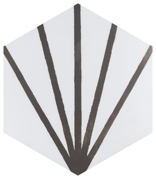 Horizon Dawn Hex Nero Porcelain Floor and Wall Tile