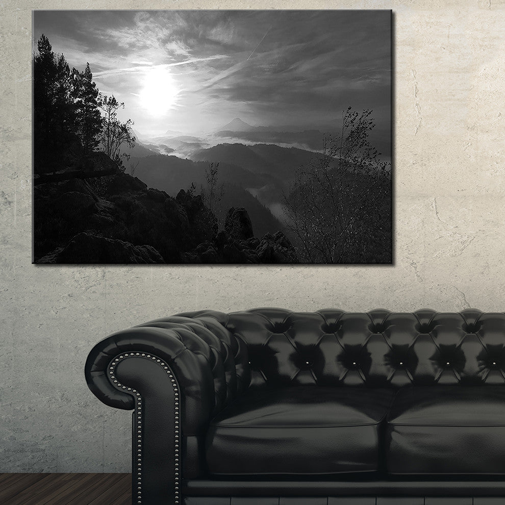 "Sandstone Peaks and Hills" Landscape Canvas Photo Print, 40"x20"