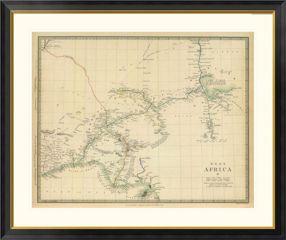 "West Africa II, 1839"  by Society for the Diffusion of Useful Knowledge, 46x39"