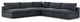 Commix Down Filled Overstuffed 5 Piece Sectional Sofa Set Gray