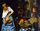 Emanuele Serrano Preparing the Meal, 21"x28" Gallery Wrapped Canvas Print