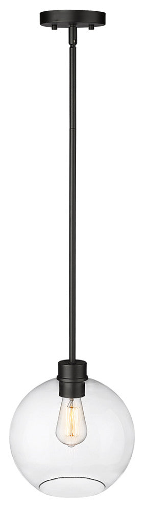 1 Light 10" Powder Coat Black Outdoor