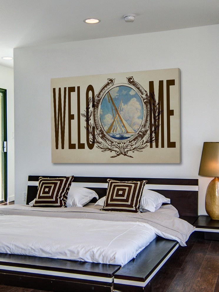 "Ship Welcome" Painting Print on Wrapped Canvas