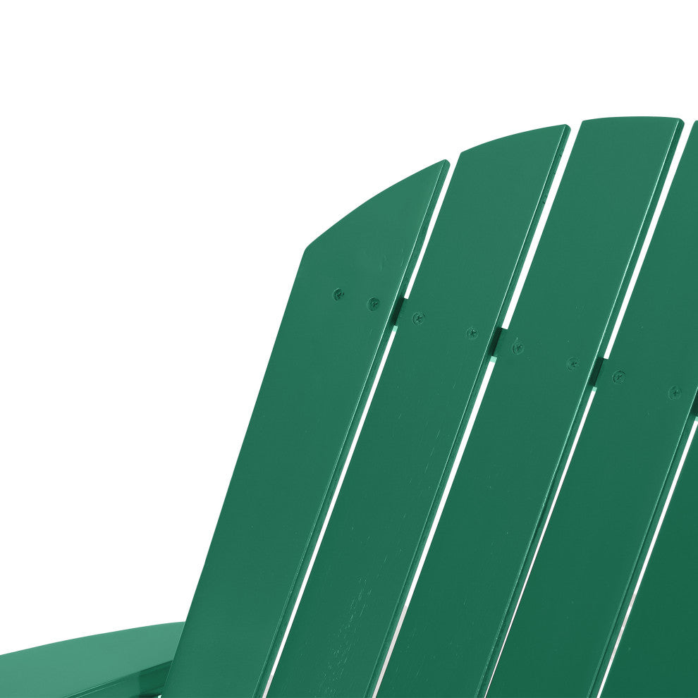 Cartagena Outdoor Acacia Wood Adirondack Chair, Dark Green