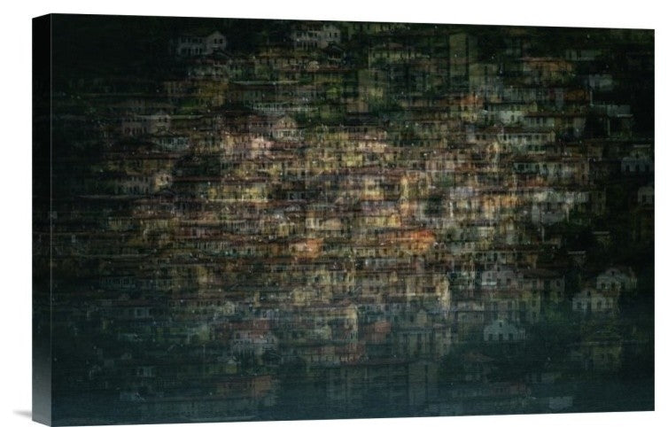 "Multi House" Stretched Canvas Giclee by Roberto Marini, 18x12"
