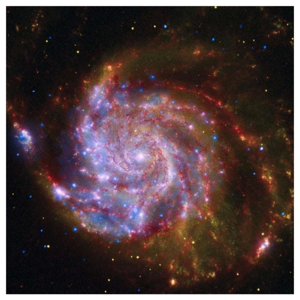 "Spitzer-Hubble-Chandra Composite of M101" Digital Paper Print by NASA, 26"x26"