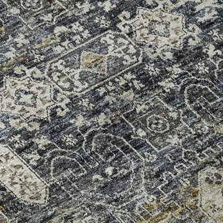 Premium Machine Washable Mayfield AMF637 Charcoal 9' x 12' Rug
