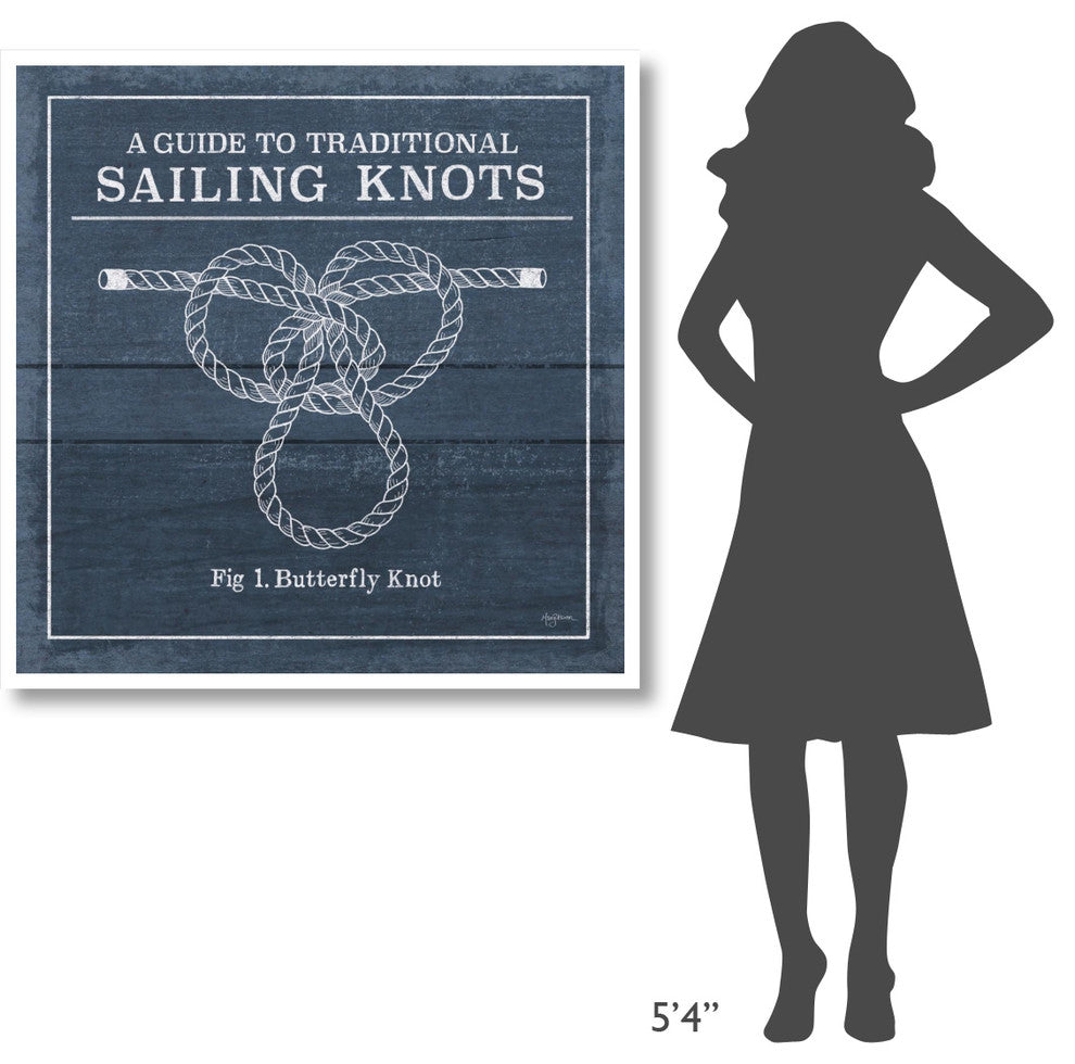 "Vintage Sailing Knots II" Digital Paper Print by Mary Urban, 42"x42"