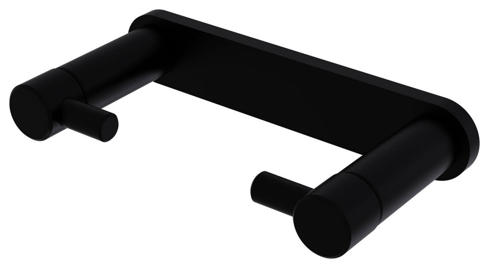 Fresno Rollerless Toilet Paper Holder, Matte Black