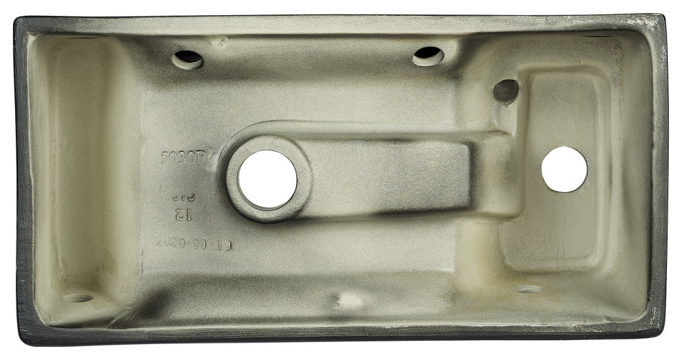 Voltaire 19.5"x10" Ceramic Wall Hung Sink With Faucet Mount, Left Side Matte Bla