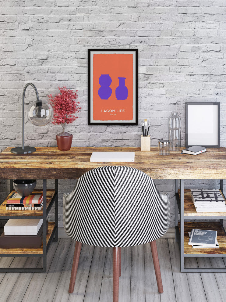 "Lagom Life" Framed Painting Print, 8x12