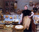 Edouard-Jean Dambourgez The Cheese Vendor, 20"x25" Gallery Wrapped Canvas