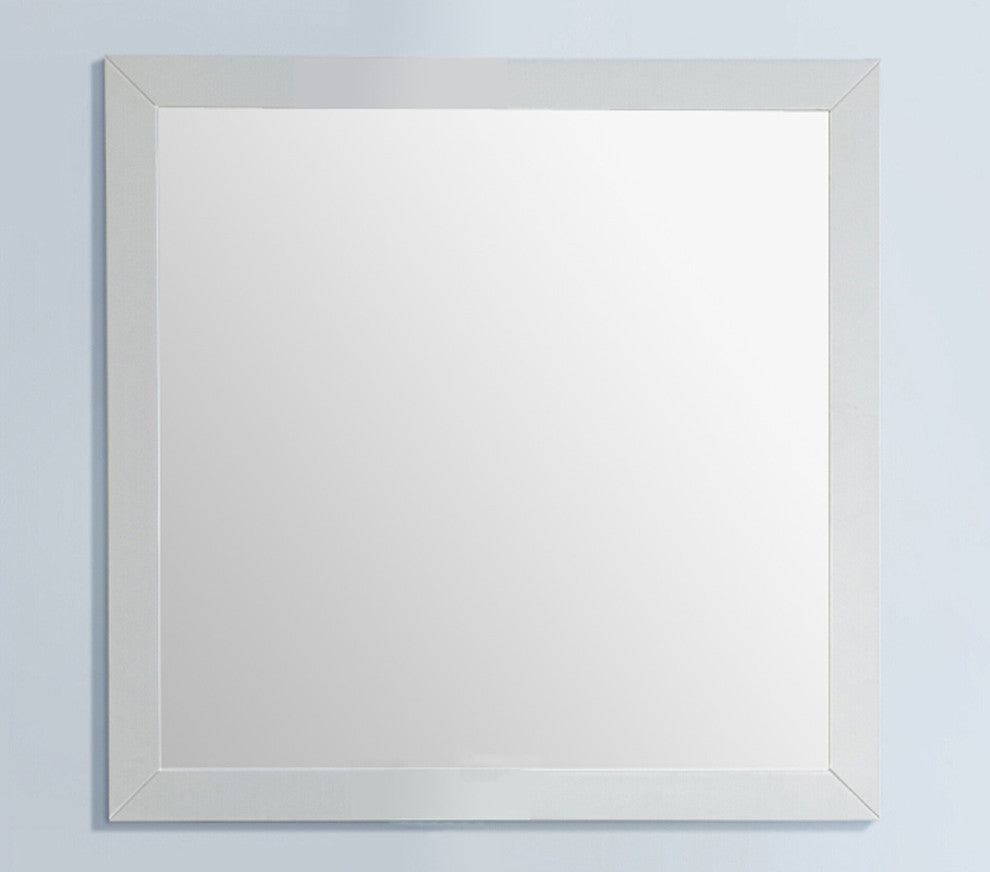 Fully Framed 30" Soft White Mirror