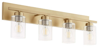 Quorum International 5012-4 Carter 4 Light 30"W Vanity Light - Aged Brass