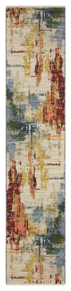 Oriental Weavers Soleri SOL01 Abstract Rug, Beige, 6'7"x9'6"