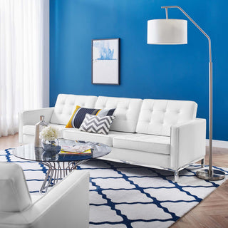 Modway Loft Tufted Upholstered Faux Leather sofa