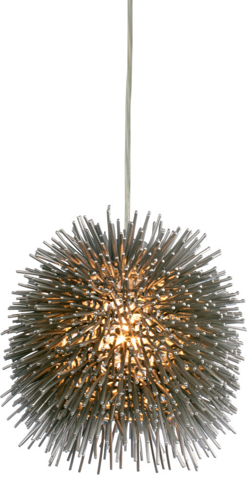 Varaluz Urchin 1-Lt Uber Mini Pendant - Painted Chrome