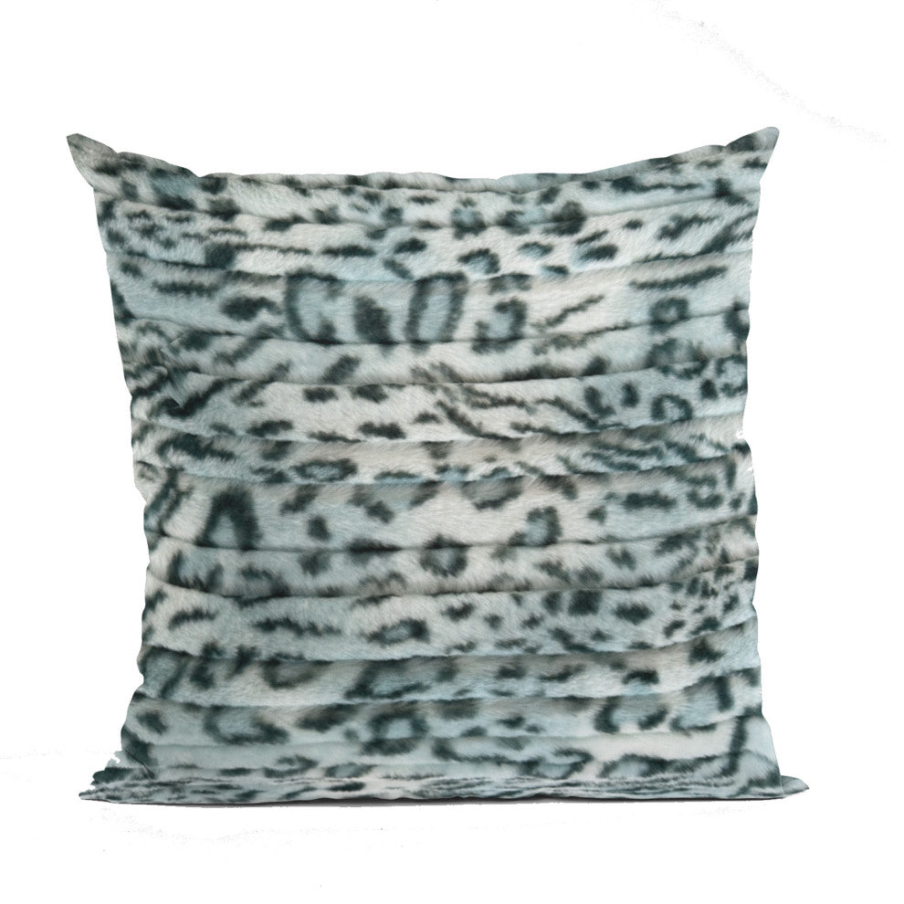 Plutus Green Luxe Lash Faux Fur Luxury Throw Pillow, Green, 22" x 22"