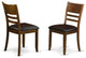 East West Furniture Lynfield 37" Leather Dining Chairs in Espresso (Set of 2)