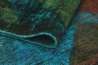 Vintage Rainbow-Dye Martyn Orange/Purple Runner, 3'3 x 6'8