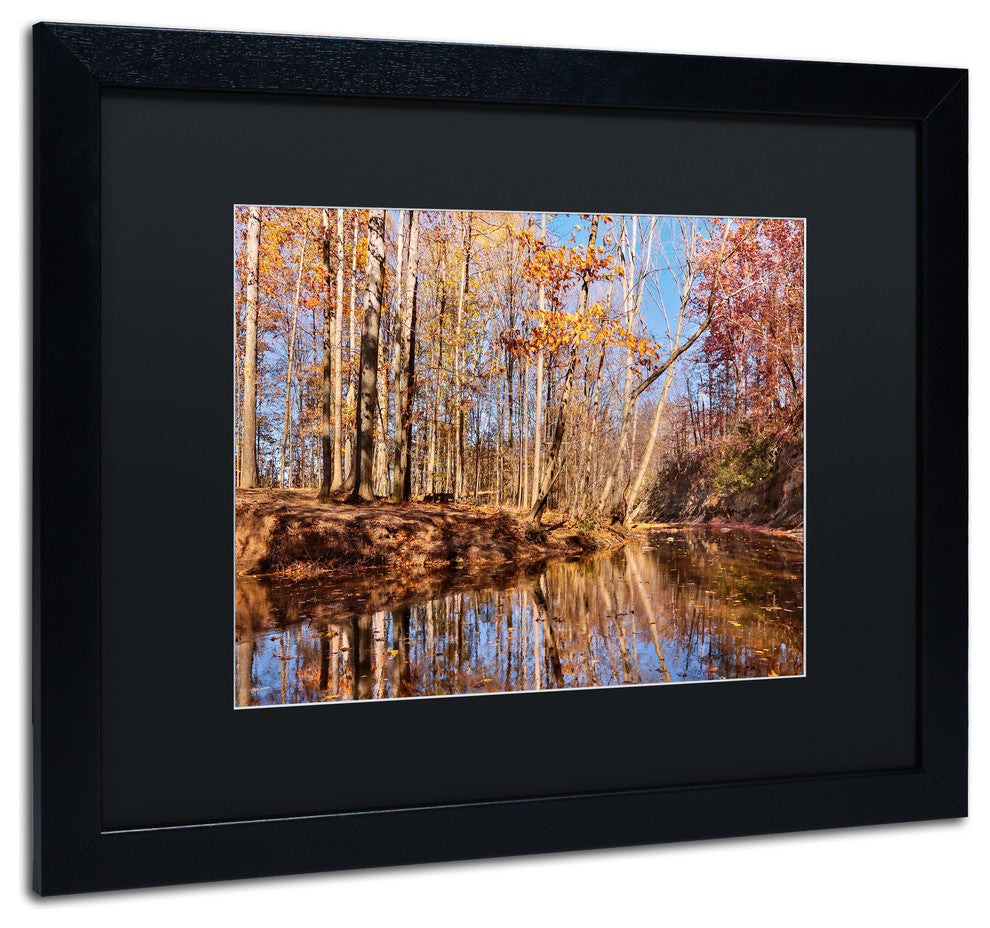 Jason Shaffer ''Beaver Creek 7'' Matted Framed Art, Black Frame, Black Mat, 20x16
