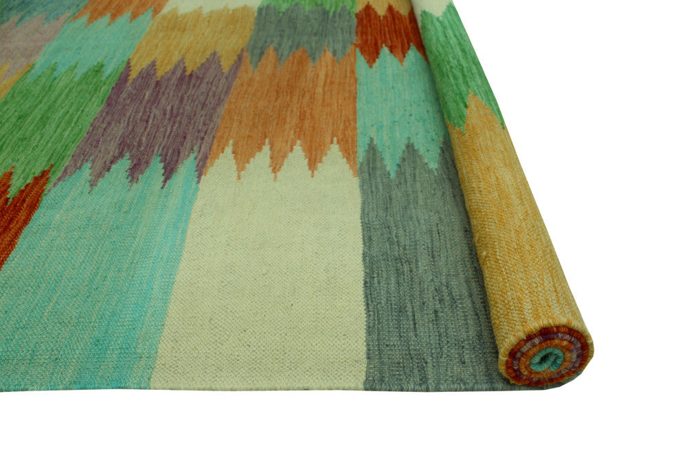 Winchester Kilim Lateef Rust/Purple Rug, 4'1x6'5