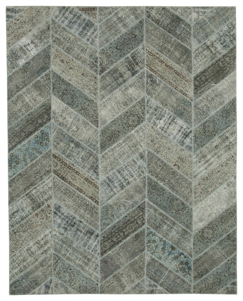 Rug N Carpet - Handwoven Oriental 8' 0" x 10' 2" Decorative Patchwork Area Rug