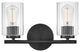 Lark Leta Small Two Light Vanity, Black