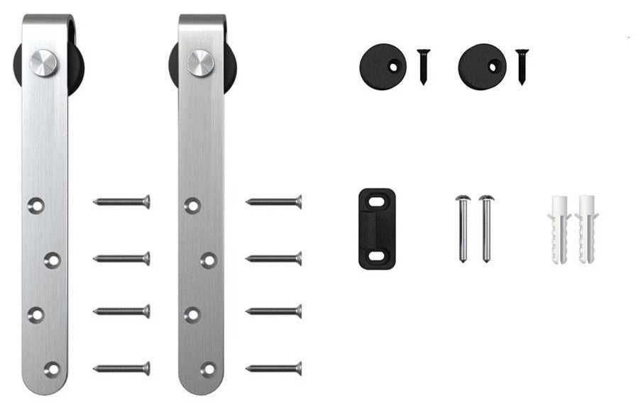 Additional Rollers for Mini Sliding Furniture Barn Doors, Stainless Steel, Strap