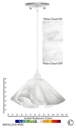 Jezebel Radiance Lily Large Pendant, White Cloud