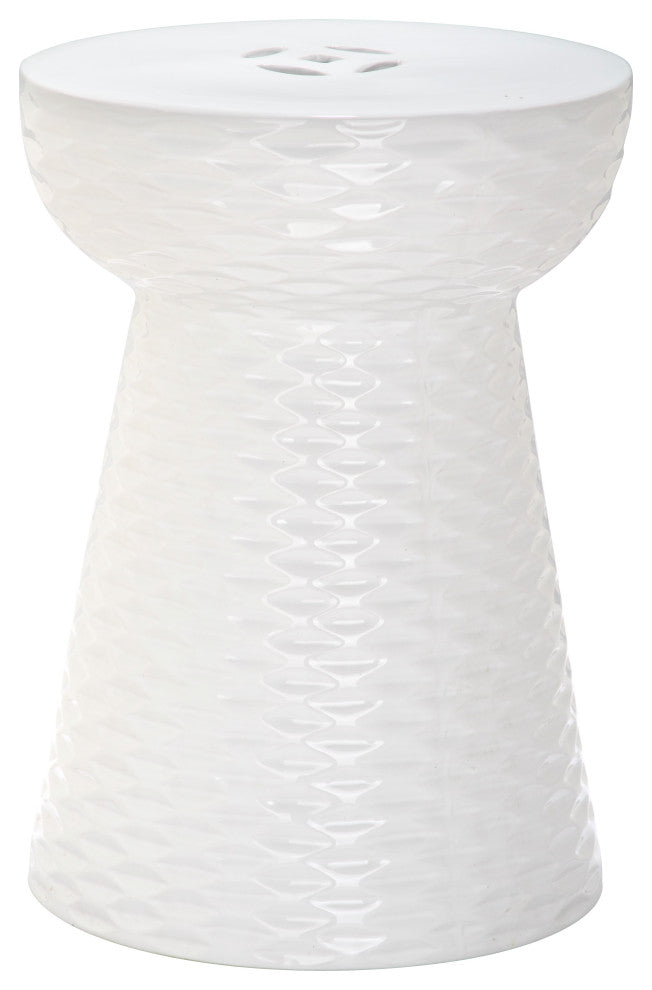 Safavieh Indoor-Outdoor Daphne Garden Stool, White