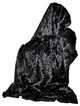 Mink Faux Fur Throw Blanket, Black, 58"x60"
