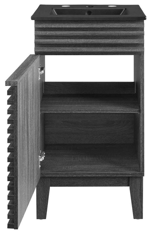 Render 18" Bathroom Vanity, Charcoal Black