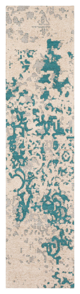 Surya Egypt EGT-3079 2'x8' Rug, Khaki/Bright Blue/Medium Gray