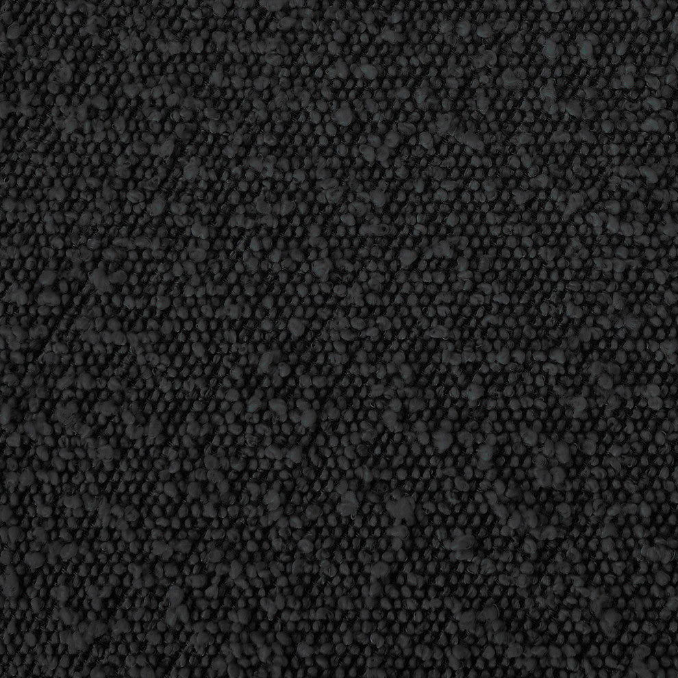 Kelly Boucle Fabric Upholstered Bed, Black, Twin