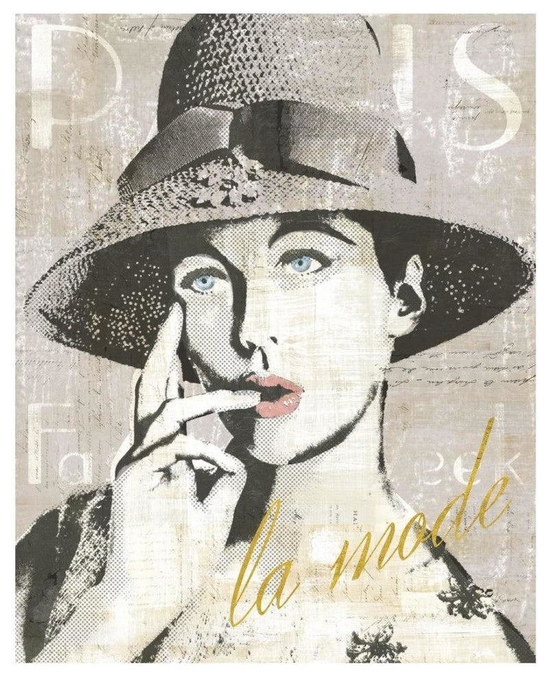 "Fashion Week Paris Halftone IV" Digital Paper Print by Sue Schlabach, 22"x26"