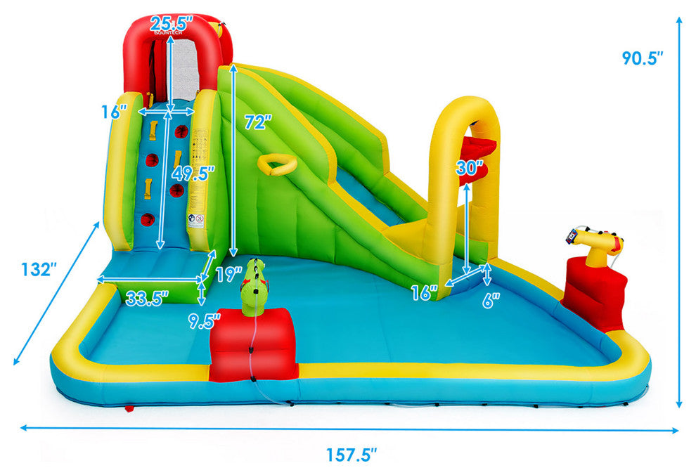 Costway Inflatable Water Slide Kids Bounce House Without Blower