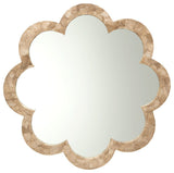 Flower Capiz Seashell Wall Mirror, Gold
