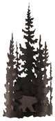 Burnt Sienna Iron Bear and Tree Wall Sconce