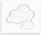 Light Gray Striped Clouds 24x20 Canvas Wall Art