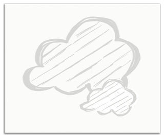 Light Gray Striped Clouds 24x20 Canvas Wall Art