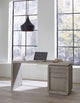 Modus Oxford 3-Drawer Single Pedestal Desk, Mineral