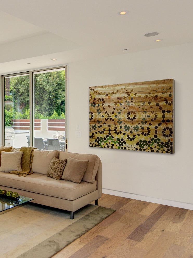"Tangier" UV Ink Print on Natural Pine Wood, 60"x40"