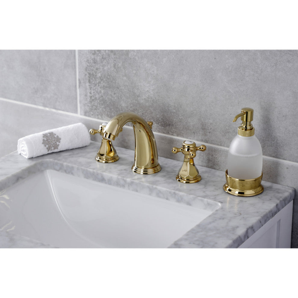 KB4982BX Widespread Bathroom Faucet With Pop-Up Drain, Polished Brass