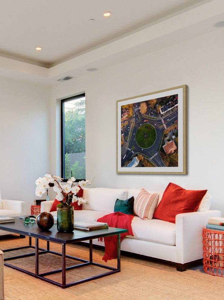 "Roundabout" Framed Painting Print by Karolis Janulis